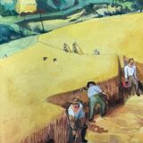 Aquarelle paysage vintage