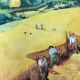 Vintage landscape watercolor