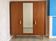 Vintage Mid-Century Wooden Wardrobe with Mirror – 1950s/60s