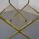 French brass and glass cart with magazine rack, 1960s