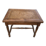 Rectangular cane piano stool