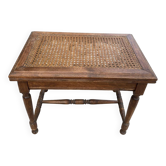 Tabouret de piano cannée rectangulaire