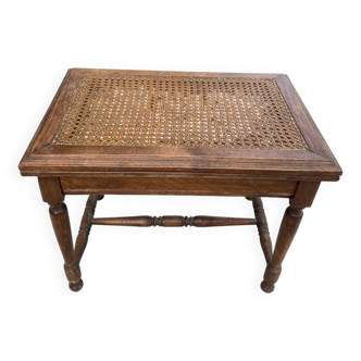 Rectangular cane piano stool