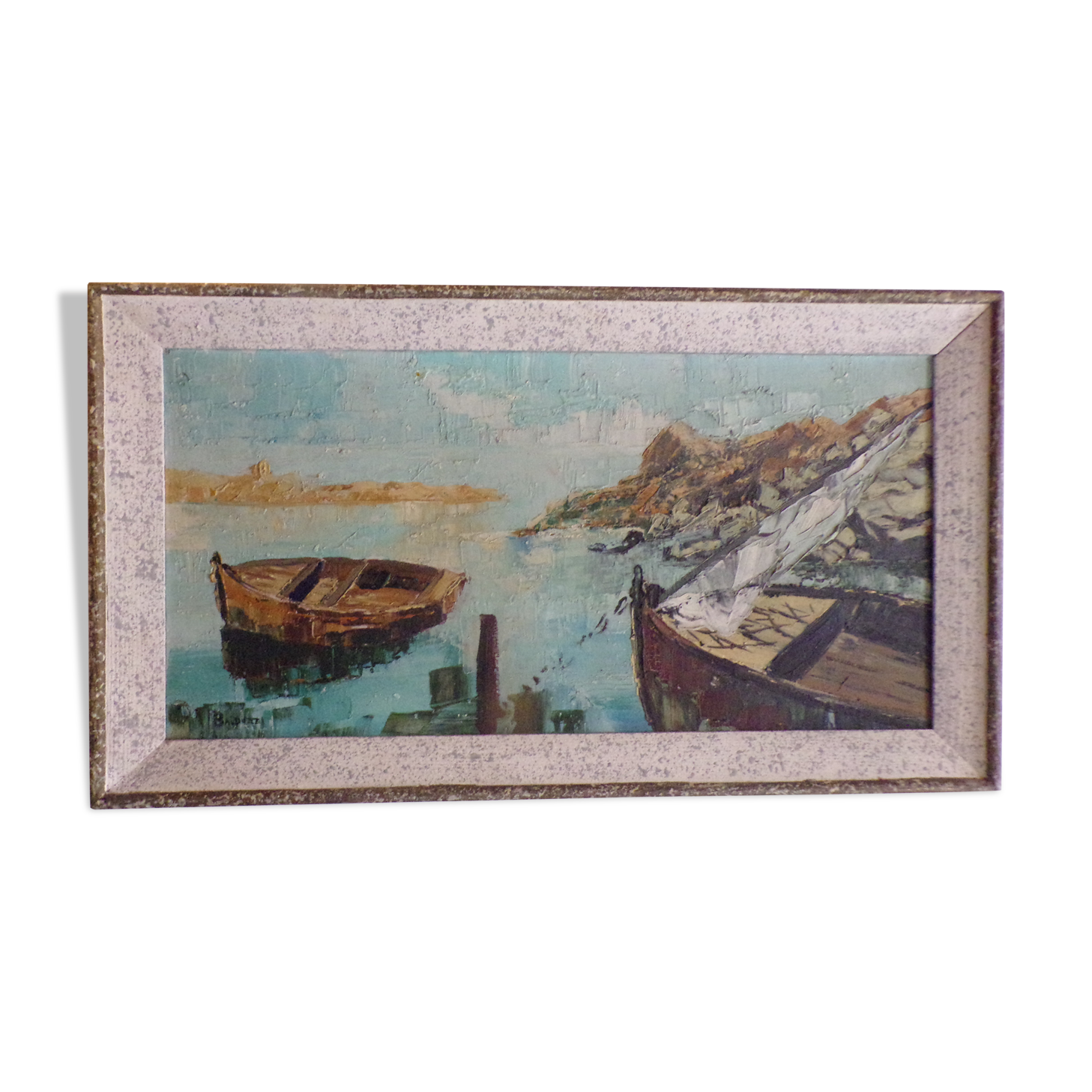 Oil painting and marine knife