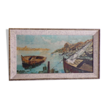 Oil painting and marine knife