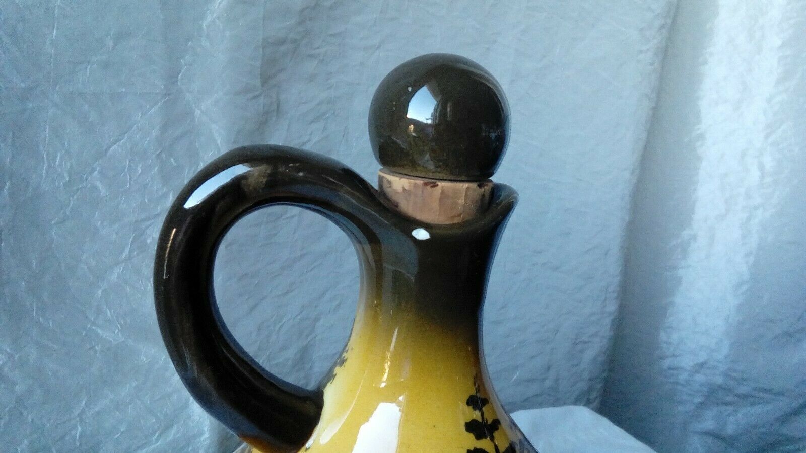 SERVICE A LIQUEUR EN FAIENCE SCHRAMBERG MAJOLICA STYLE SAINT JEAN DU DESERT