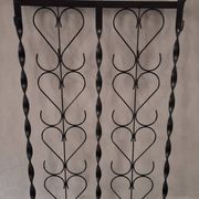 Mid century wall mounted wrought iron coat and hat rack, 1960s