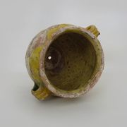 Magnificent glazed yellow confit pot, south-west of France. 19th century.