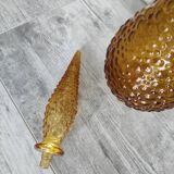 Italian colored bubble glass tall bottle