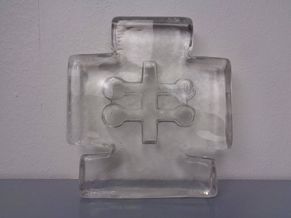 Scandinavian Glass Candleholder, 1960s