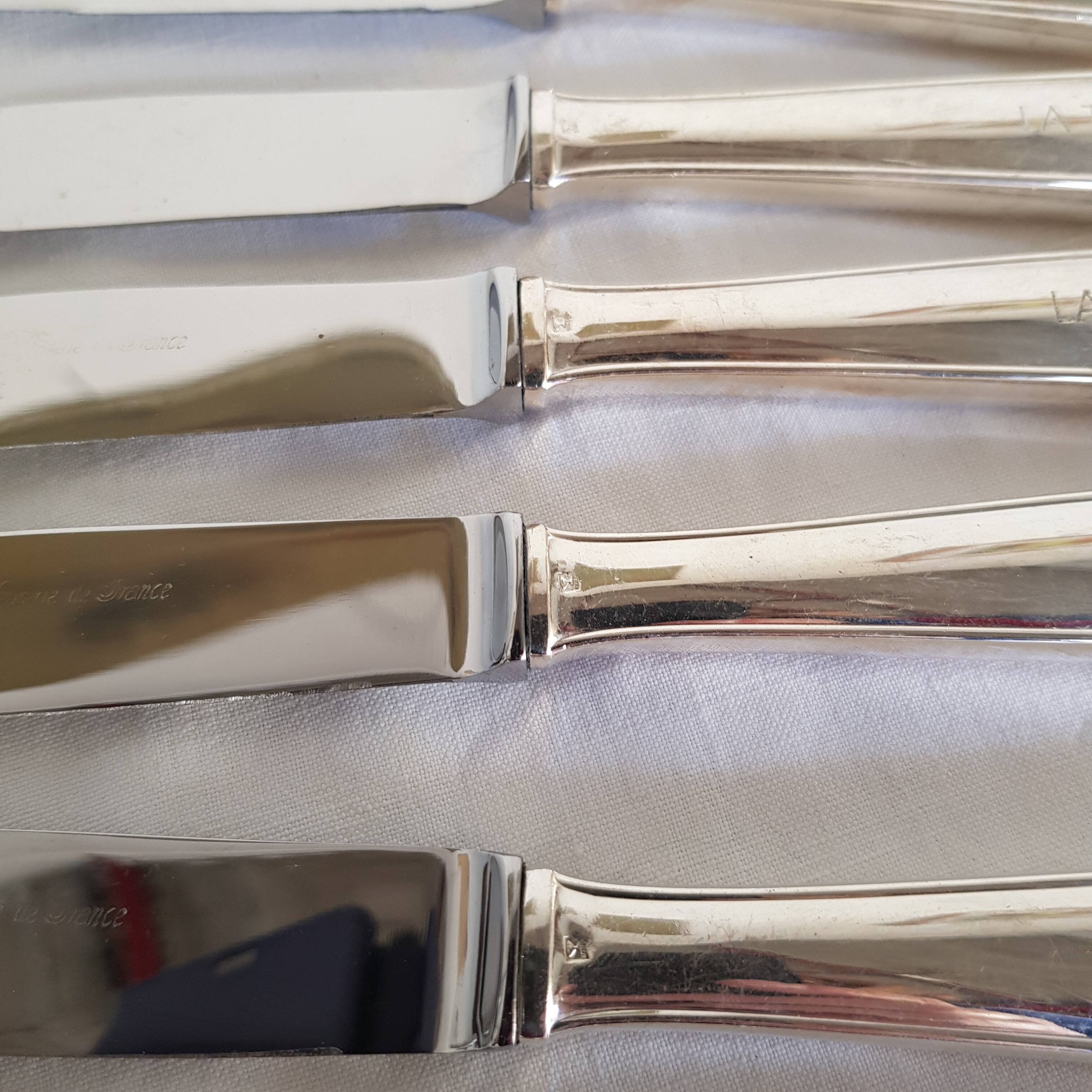 Knives Goldsmith of France silver metal