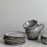 Handcrafted stoneware coffee set