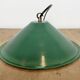 Industrial British Green Enamel Factory Pendant Lamp, 1950s