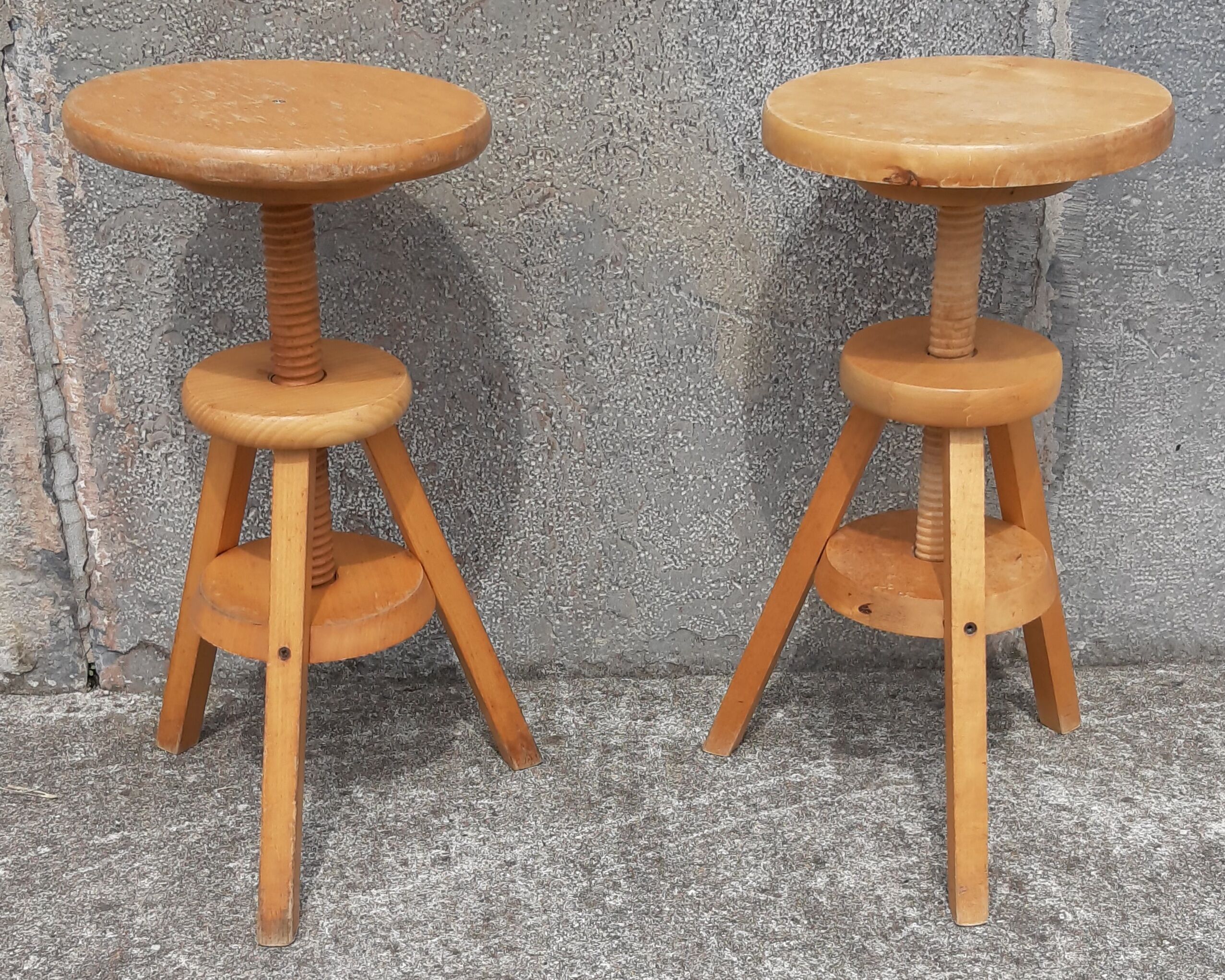 Pair of screw stools