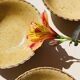 Set of 4 sand ceramic bowls