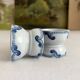2 old diabolo egg cups, iron earth “Dutch” Creil and Montereau