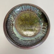 Ceramic studio pottery bowl shell element by gerhard liebenthron, germany, 1970s