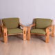 Pair of Bonanza Armchairs by E. Pajamies for Asko, Finland, 1960s