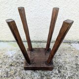 Brutalist Stool 60s 70s Mid Century Treated Countryside Mountain