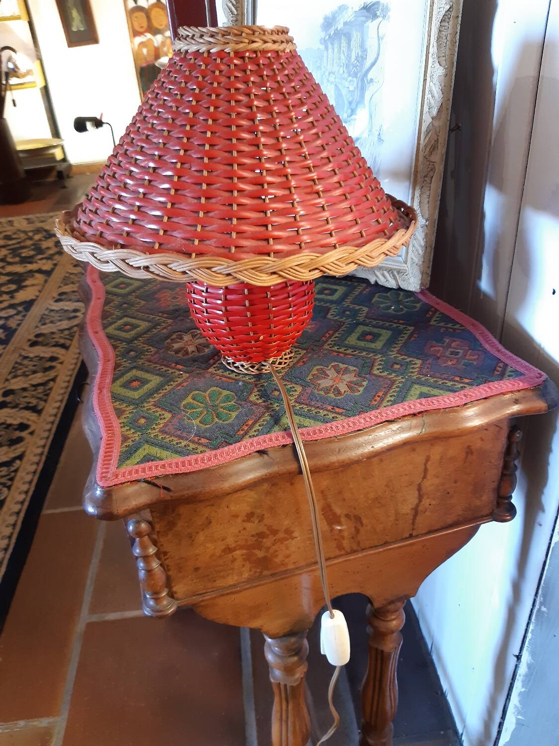 Wicker lamp