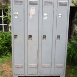 Grey metal industrial cloakroom