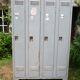 Grey metal industrial cloakroom