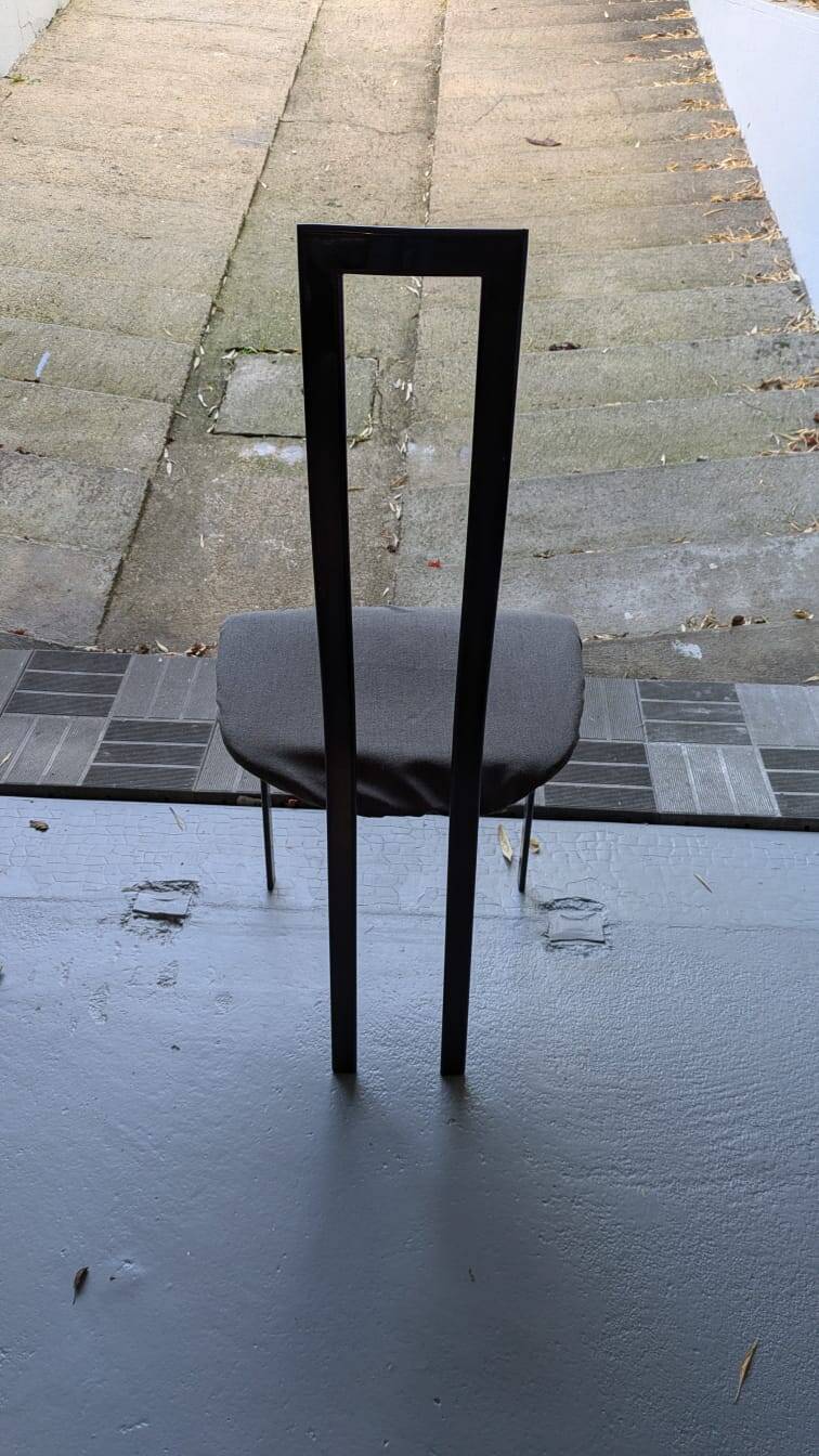 Set of 4 original Cattelan Italia 80's design dining room chairs