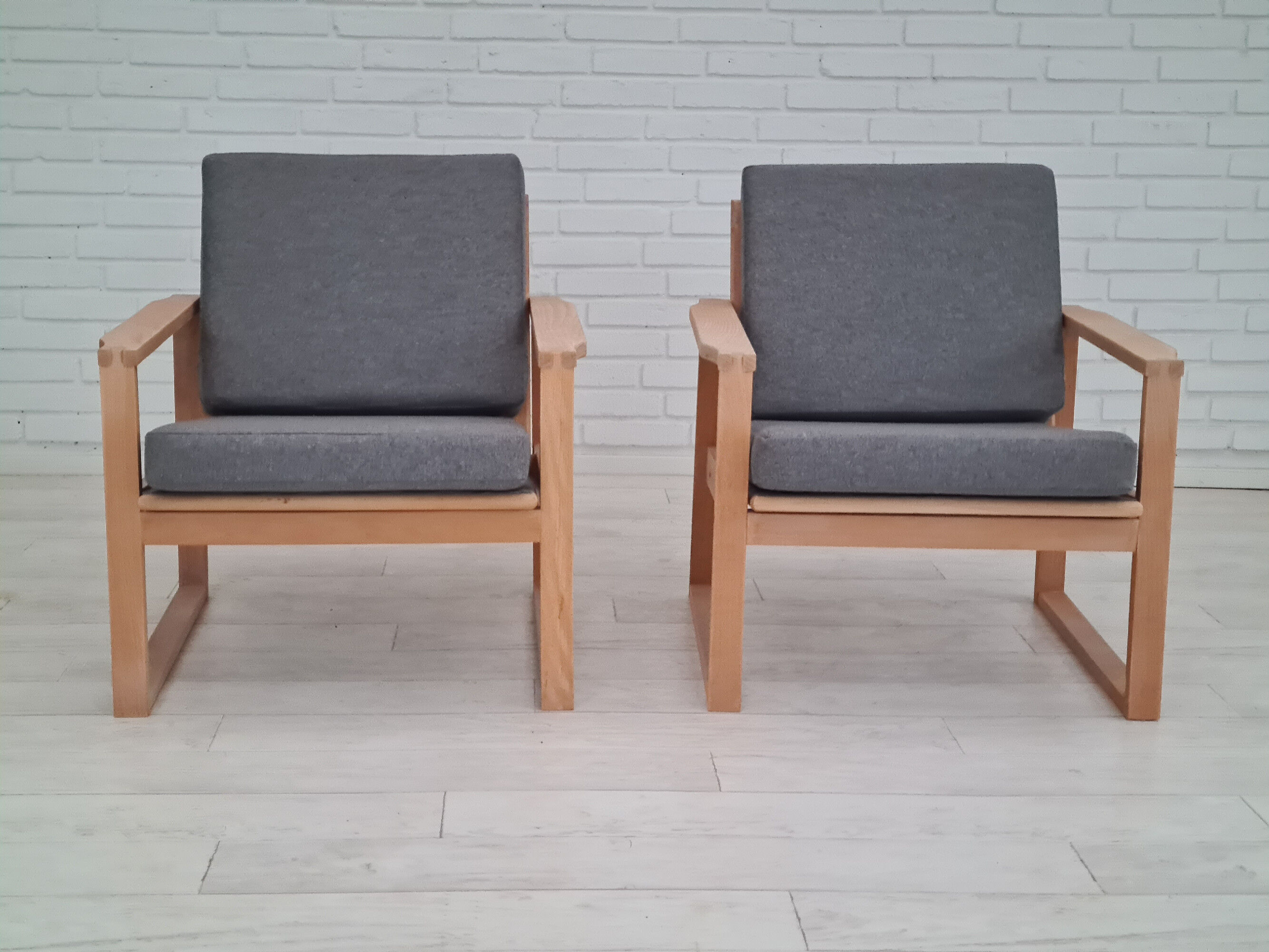 1970s, danish armchair, reupholstered, furniture wool, beech wood