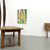 Extendable oak table, 1950s