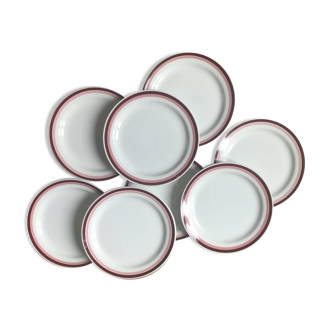 8 assiettes plates HBCM Montereau