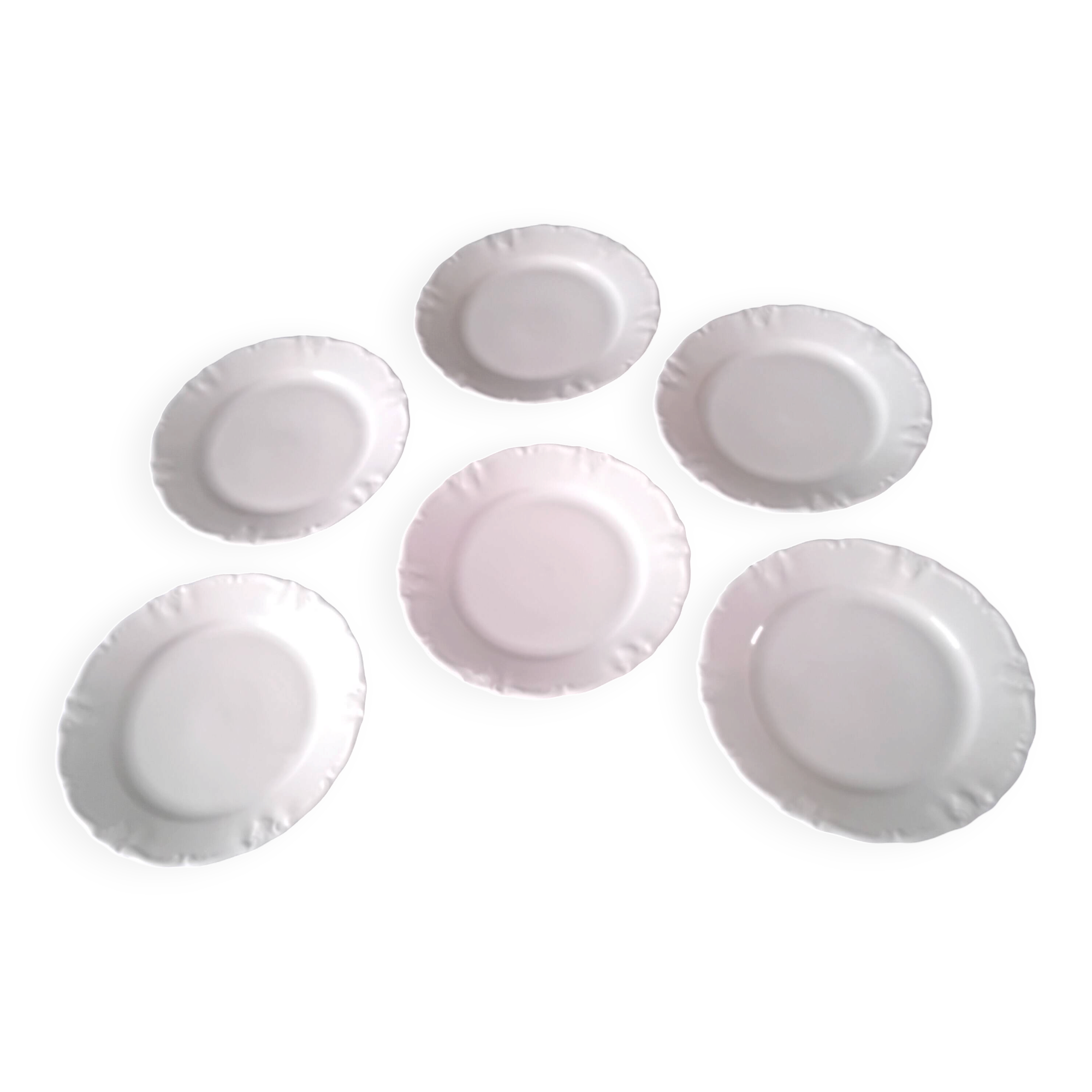 6 Bread plates in Bavarian porcelain by Winterling