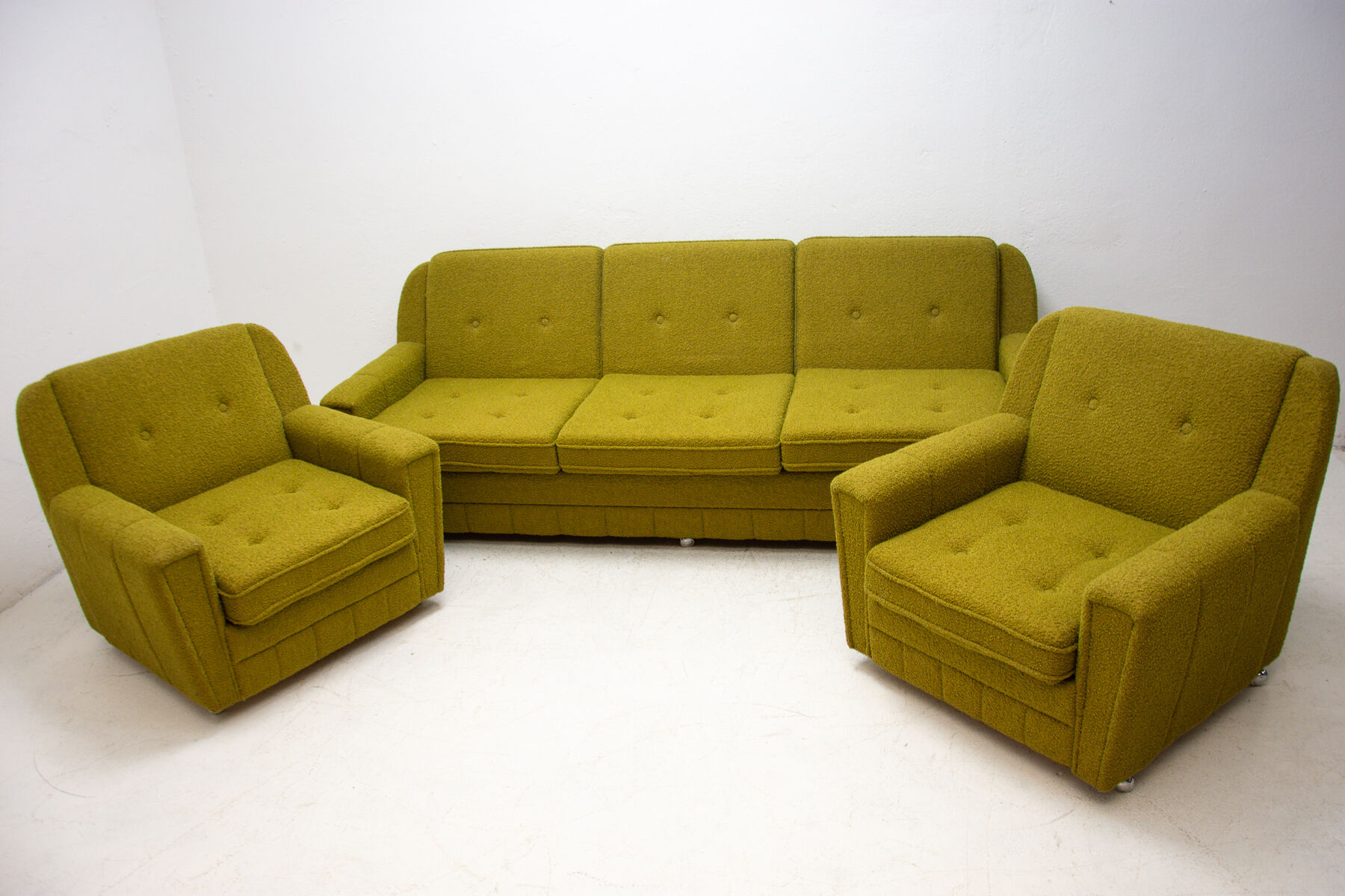 Eastern bloc vintage living room set, Czechoslovakia, 1970
