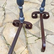 Paire de CHENETS Géométriques VINTAGE