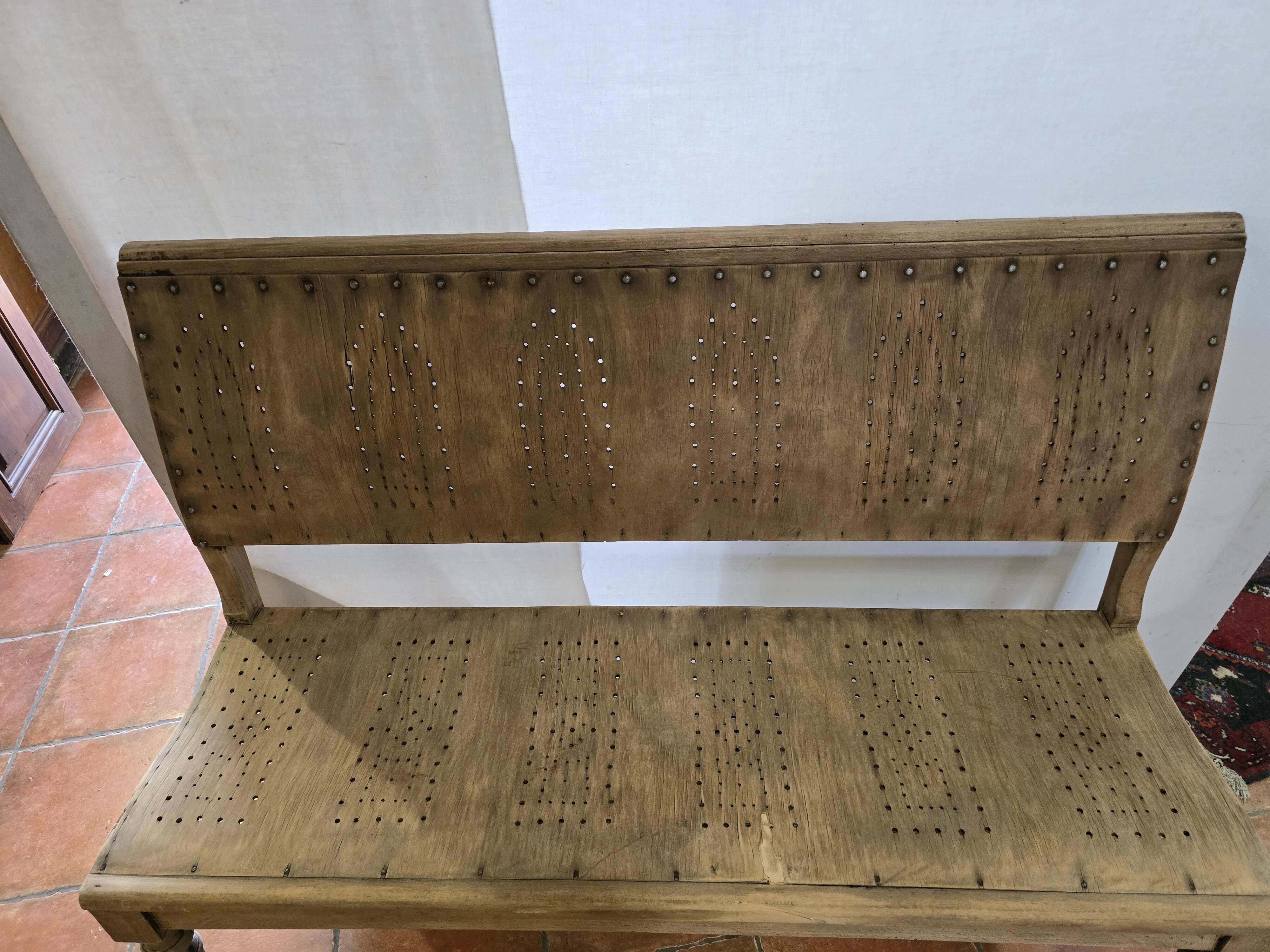 Wooden bistro bench, 120cm long