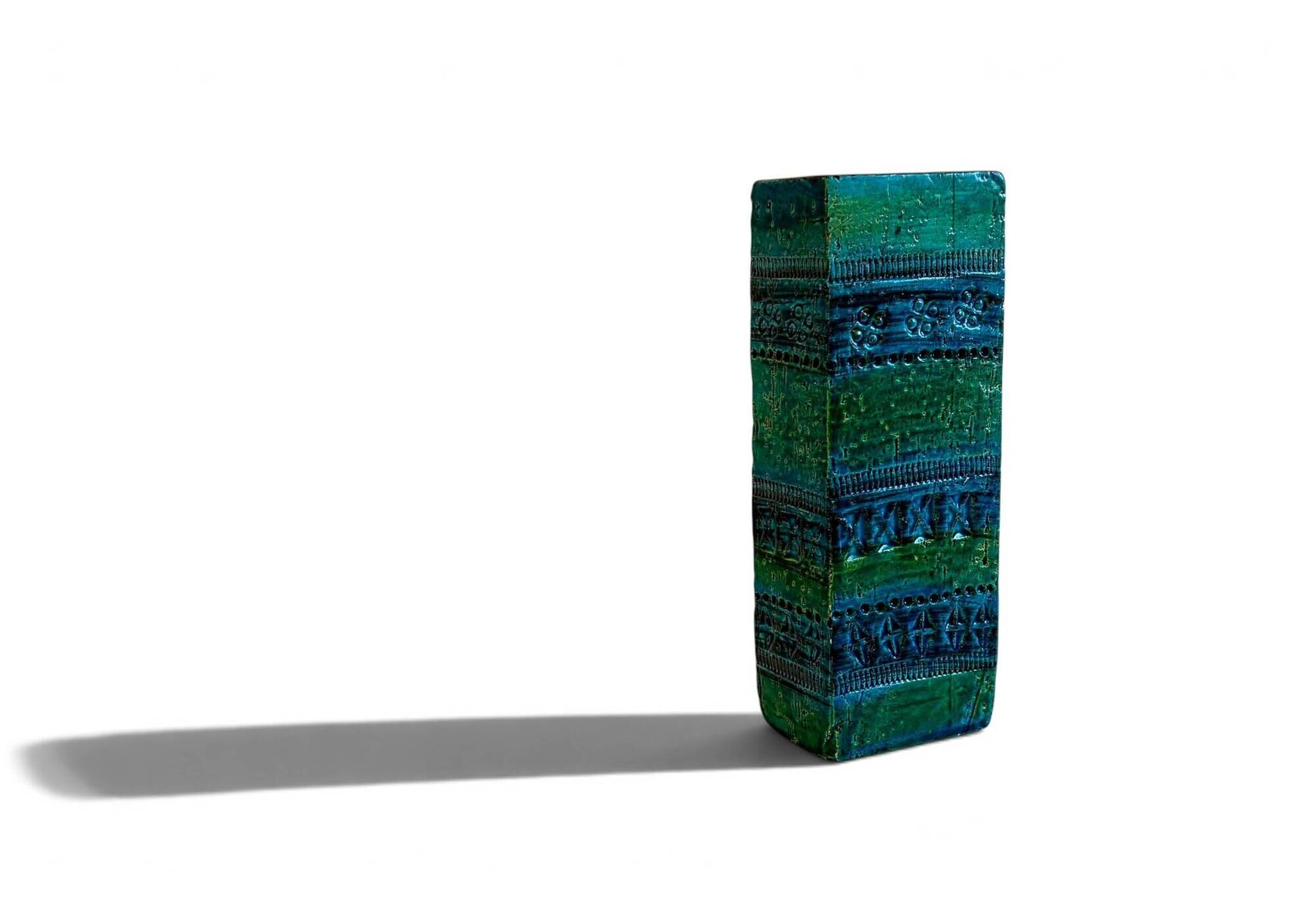 Aldo Londi for Bitossi "Rimini Blu" vase in Etruscan revival ceramic, 1960s.