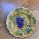 Assiettes dessert barbotine fruit Sarreguemines
