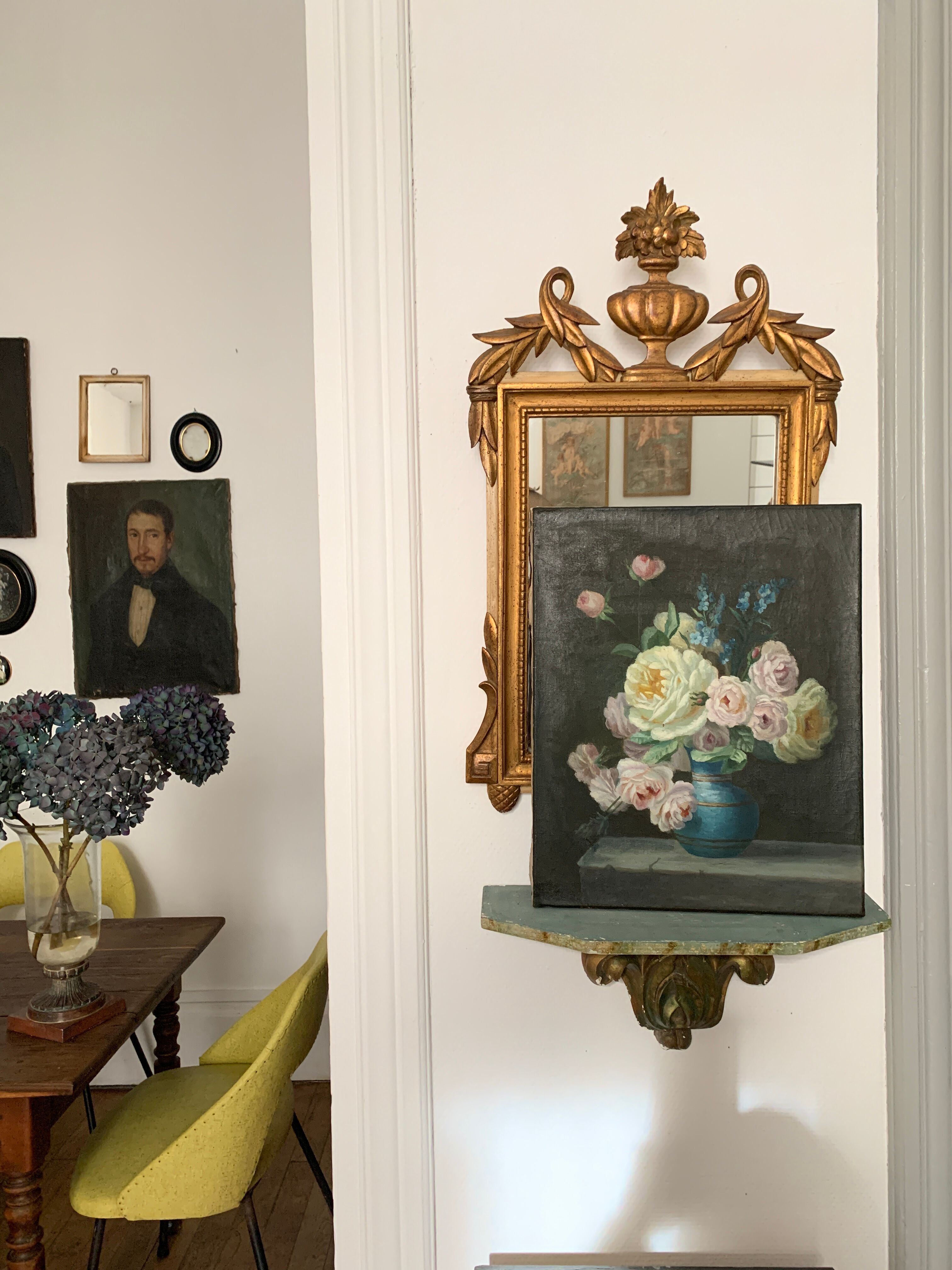 Painting flowers late nineteenth