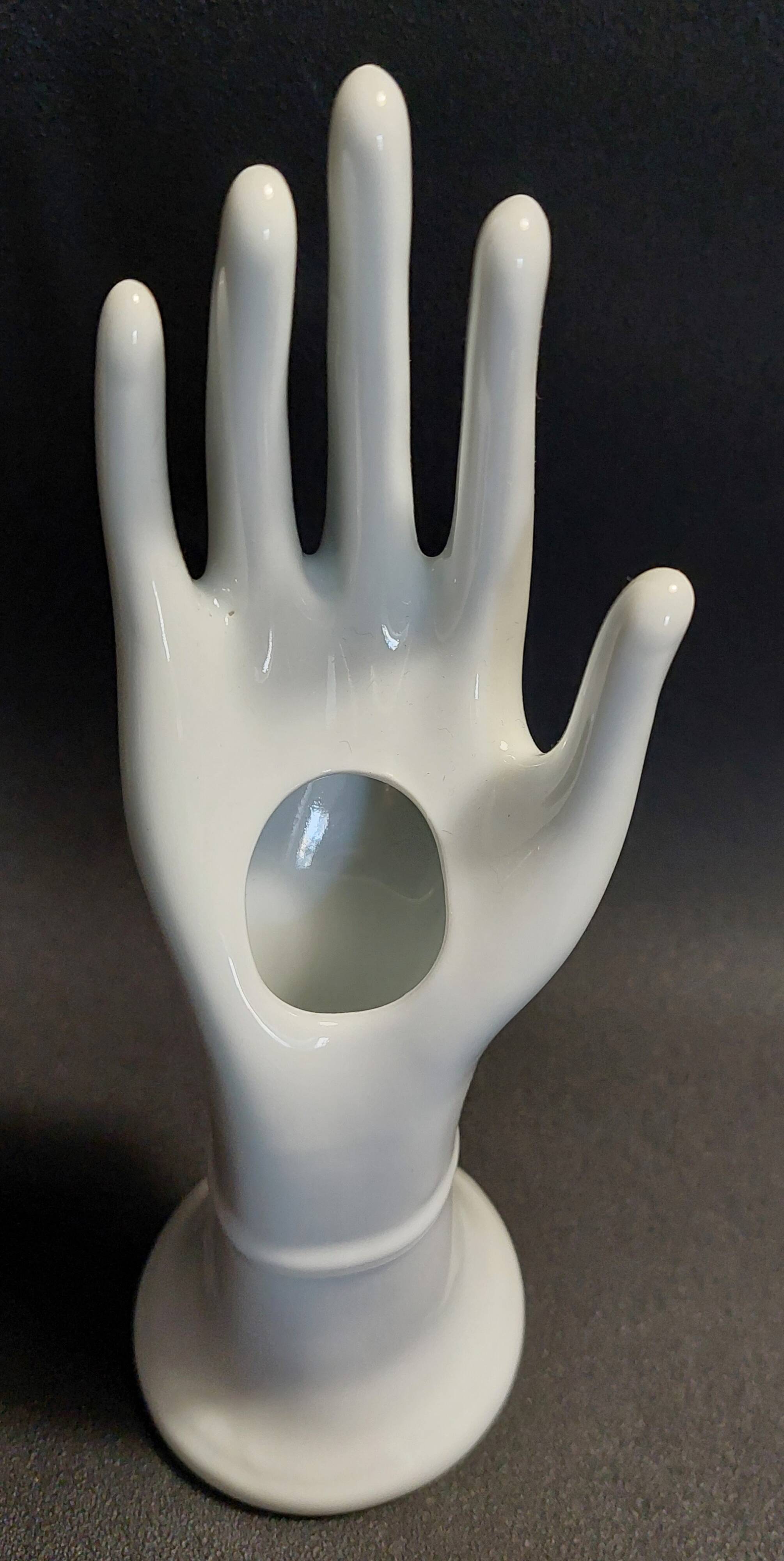 White porcelain soliflore ring holder Limoges France 20th century