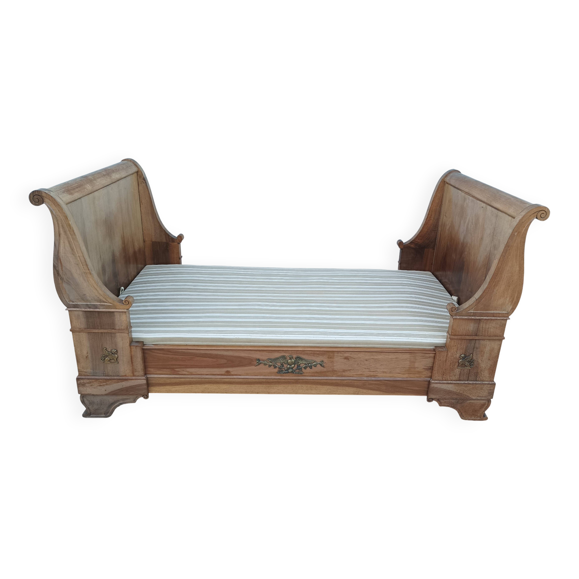 Empire style mahogany bed
