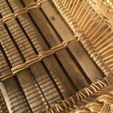 Rectangular wicker flat basket