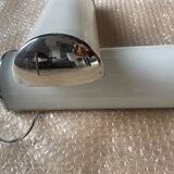 Pair of Jod wall lamps in frosted glass and space age chrome from Ikea
