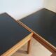 Pair of Mid century Teak and black Top Side Tables 1960s