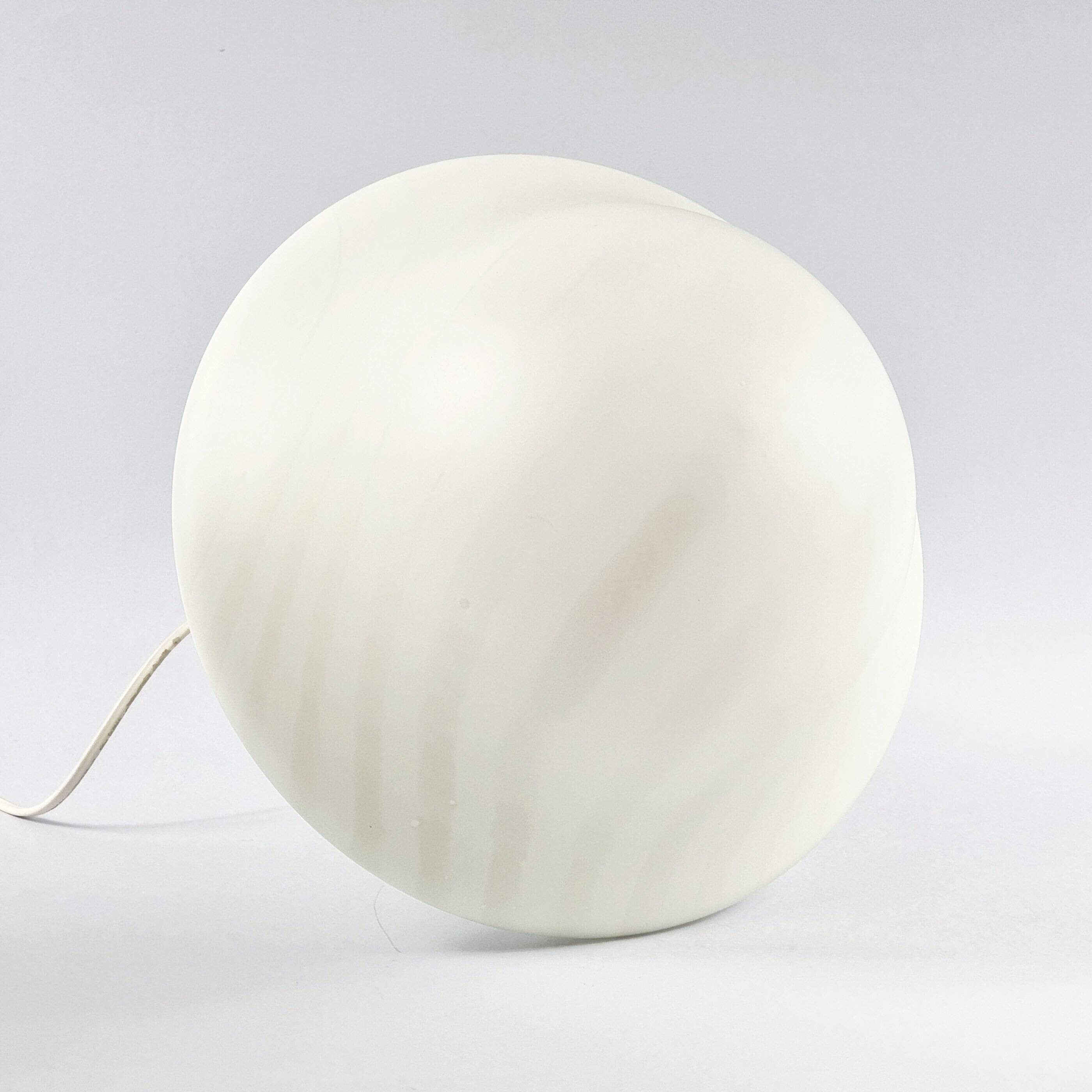 Large Mid Century Space Age Glass Mushroom Table Lamp from Peill & Putzler, Germany, 1970s