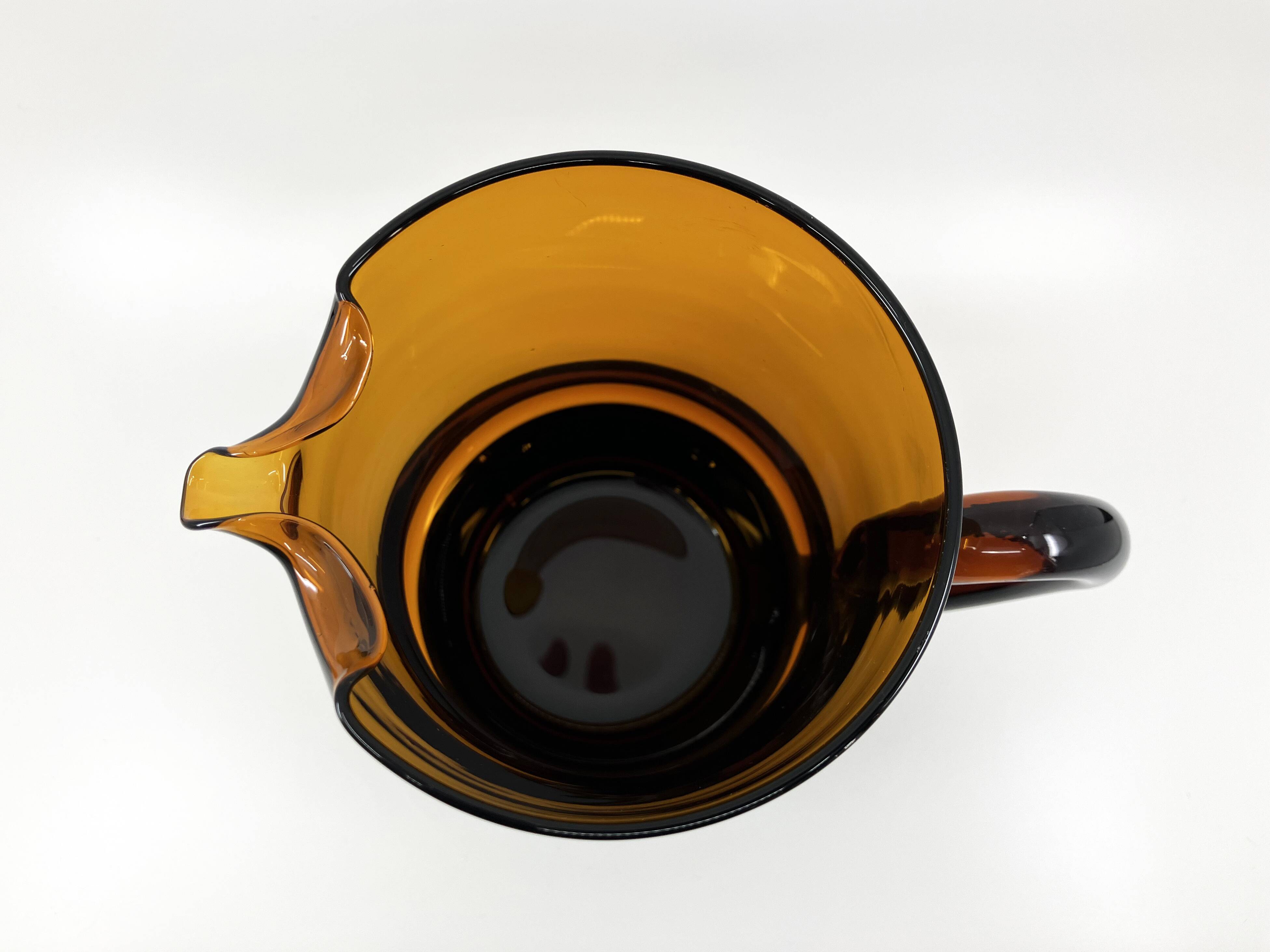 Set of 6 orangeade glasses / pitcher / ice bucket • Italy • 1970