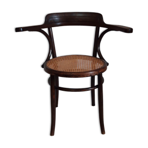 Fauteuil de bureau en bois tourné