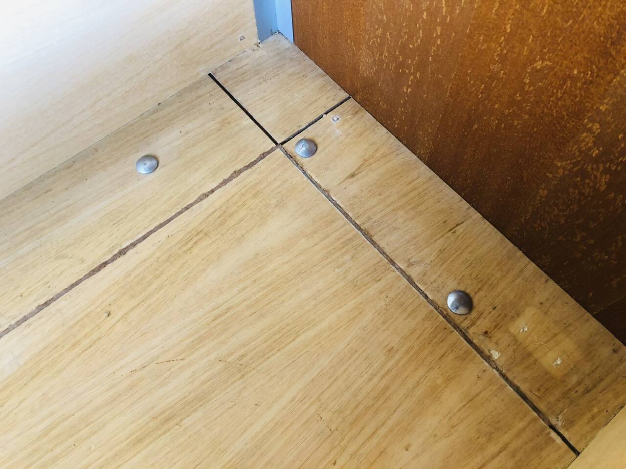 Teak storage unit with metal legs Circa 70's