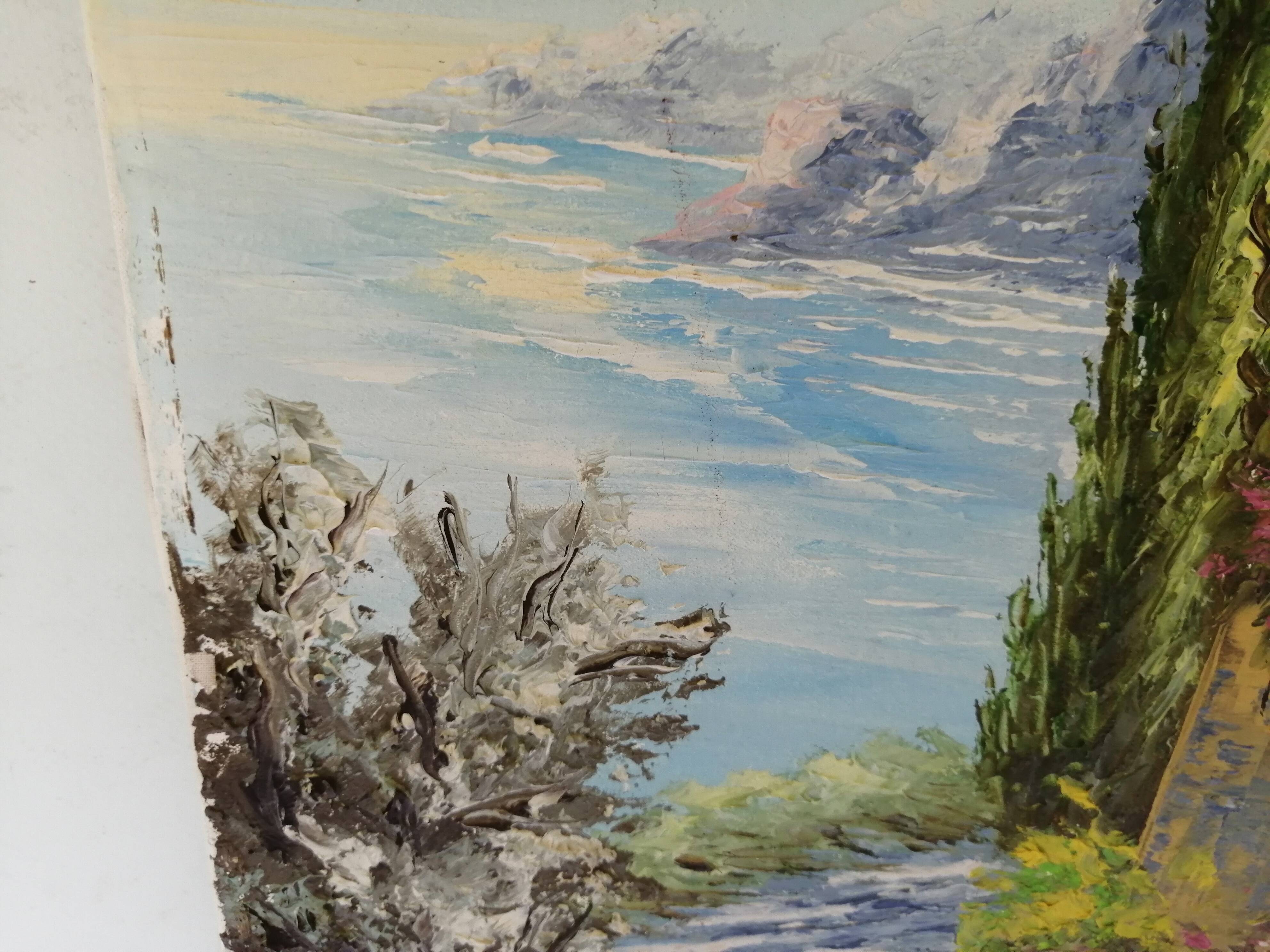 Huile sur toile mas provençal signé Danucho peintre varois