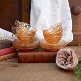 6 tasses à espresso et soucoupes « Gondolo » Design inspiré de l'Art déco