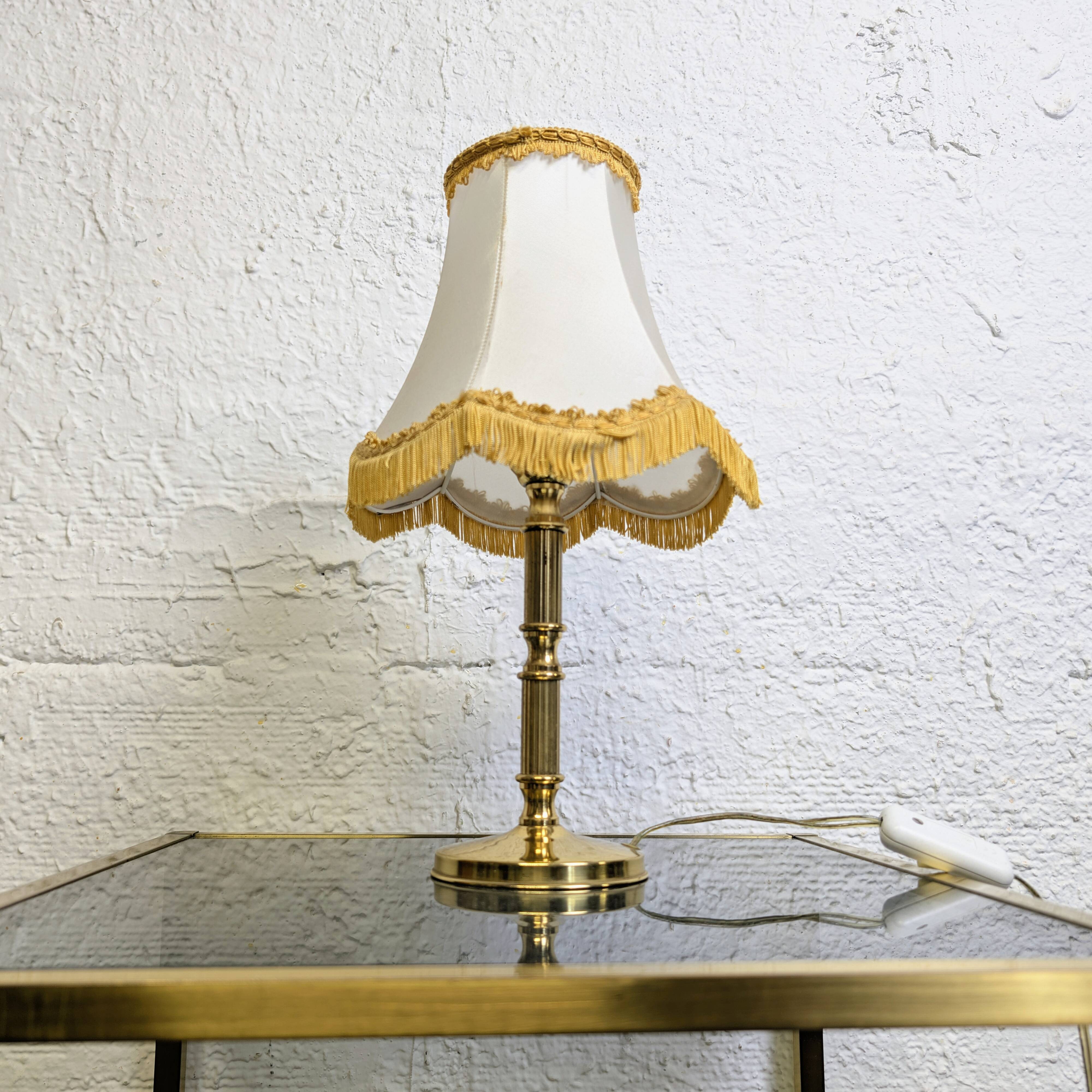 Gold metal bedside lamp