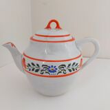 Théière en faïence ancienne de Lunéville K&G oriental